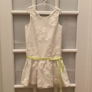 Gymboree size 8 girls white formal dress.